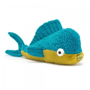 Animals Jellycat Delano Dorado Fish 12cm x 9cm x 24cm Azules | México 4839DZUXV