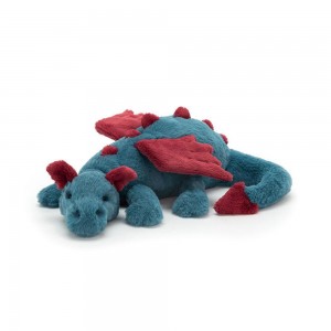 Animals Jellycat Dexter Dragon 8cm x 8cm x 30cm Azules | México 7509NJOEK