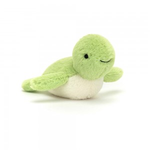Animals Jellycat Fluffy Turtle 7cm x 5cm x 9cm Verdes | México 2317RPESW