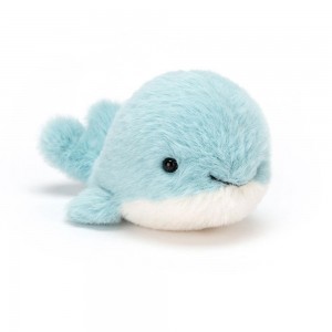 Animals Jellycat Fluffy Whale 7cm x 5cm x 10cm Azules | México 8305TARQH