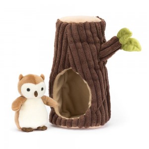 Animals Jellycat Forest Fauna Owl 19cm x 11cm x 10cm Marrom | México 7326MNETG