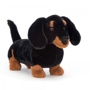 Animals Jellycat Freddie Sausage Dog 19cm x 9cm x 29cm Negros | México 8463AHSUB