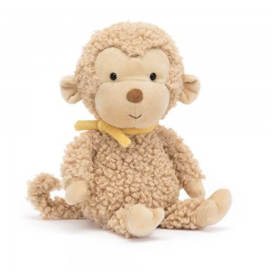 Animals Jellycat Fuzzkin Monkey 25cm x 9cm x 5cm Marrom | México 3856XQONU