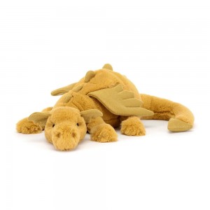 Animals Jellycat Golden Dragon 12cm x 14cm x 50cm Amarillos | México 8392MWYKJ