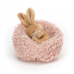 Animals Jellycat Hibernating Bunny 9cm x 13cm x 13cm Beige | México 4728NCLEY