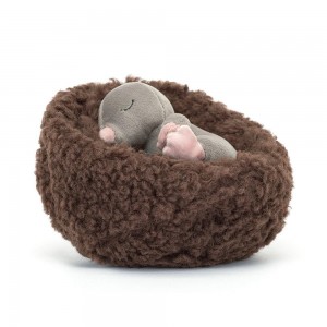 Animals Jellycat Hibernating Mole 9cm x 13cm x 13cm Grises | México 0521ILBTE