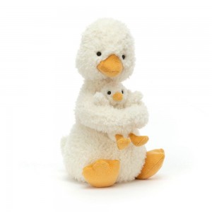 Animals Jellycat Huddles Duck 10.2in x 5.5in x 3.9in Amarillos | México 2749RKXPS