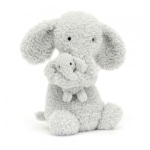 Animals Jellycat Huddles Elephant 26cm x 14cm x 10cm Grises | México 7025EFPKI