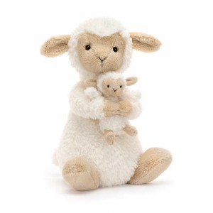 Animals Jellycat Huddles Sheep 10.2in x 5.5in x 3.9in Blancos | México 6047LUBQE
