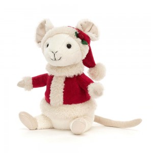 Animals Jellycat Merry Mouse 18cm x 9cm x 9cm Blancos | México 8651HRPJX