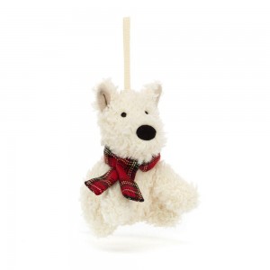 Animals Jellycat Munro Scottie Dog Decoration 11cm x 6cm x 5cm Blancos | México 7164SMBHQ