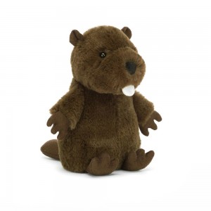 Animals Jellycat Nippit Beaver 14cm x 7cm x 6cm Marrom | México 6937EAZXR