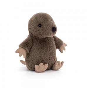 Animals Jellycat Nippit Mole 14cm x 7cm x 6cm Marrom | México 2940CPEIB