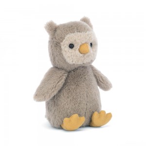 Animals Jellycat Nippit Owl 14cm x 7cm x 6cm Grises | México 8437CDEOF