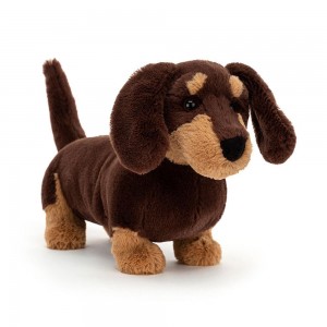 Animals Jellycat Otto Sausage Dog 19cm x 9cm x 29cm Marrom | México 3124TINQP