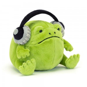 Animals Jellycat Ricky Rain Frog Headphones 15cm x 16cm x 18cm Verdes | México 9264WHYTC