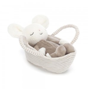 Animals Jellycat Rock-a-Bye Mouse 12cm x 9cm x 20cm Blancos | México 3605CWSKG