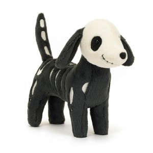 Animals Jellycat Skeledog Dan 6.3in x 2.4in x 8.7in Negros | México 7162NIWTY