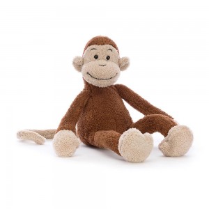 Animals Jellycat Slackajack Monkey 36cm x 9cm x 8cm Marrom | México 1374PHNOR