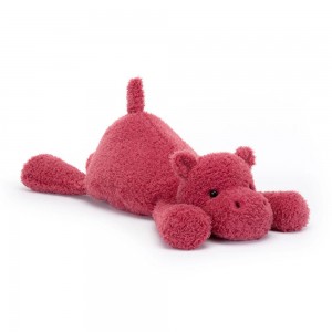 Animals Jellycat Splootie Hippo 16cm x 18cm x 42cm Rosas | México 5789AVFEN