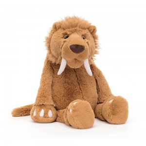 Animals Jellycat Stellan Sabre Tooth Tiger 49cm x 17cm x 16cm Marrom | México 6534GQPWB