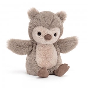 Animals Jellycat Willow Owl 20cm x 9cm x 7cm Grises | México 7135SNXOD