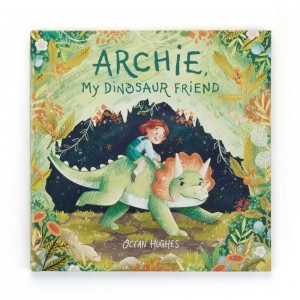 Baby & Books Jellycat Archie, My Dinosaur Friend Book 25cm x 25cm x 1cm Verdes | México 6504NBOLC