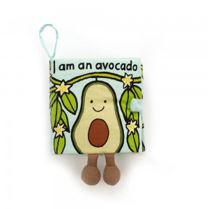Baby & Books Jellycat Avocado Book 15cm x 15cm x 5cm Verdes | México 7301NFMXO