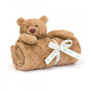 Baby & Books Jellycat Bartholomew Bear Blankie 56cm x 70cm x 9cm Marrom | México 8701IDULQ