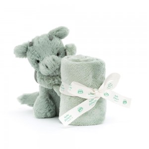 Baby & Books Jellycat Bashful Dragon Soother 15cm x 34cm x 34cm Verdes | México 1932MWPTL