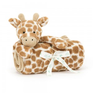 Baby & Books Jellycat Bashful Giraffe Blankie 27cm x 20cm x 7cm Naranjas | México 5810LBOIM