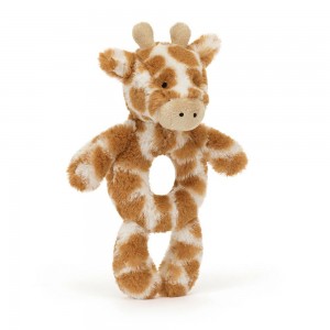 Baby & Books Jellycat Bashful Giraffe Ring Rattle 18cm x 8cm x 2cm Naranjas | México 8213SXYTE