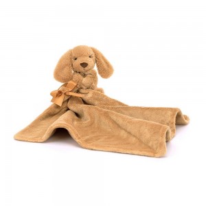 Baby & Books Jellycat Bashful Toffee Puppy Soother 15cm x 34cm x 34cm Marrom | México 4519GZFVC