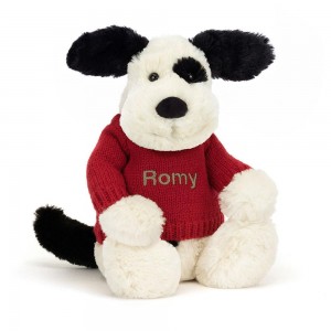 Baby & Books Jellycat Bashful & Cream Puppy with Personalised Jumper 31cm x 12cm x 9cm Blancos | México 3041XYBJF