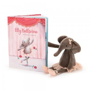 Baby & Books Jellycat Elly Ballerina Book and Dancing Darcey Elephant Grises | México 7215SHFZY