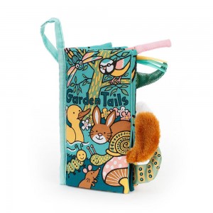 Baby & Books Jellycat Garden Tails Book 22cm x 13cm x 5cm Azules | México 6495BDLJE