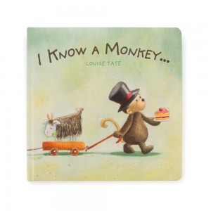 Baby & Books Jellycat I Know A Monkey Book 23cm x 23cm x 2cm Verdes | México 1826SYDXO