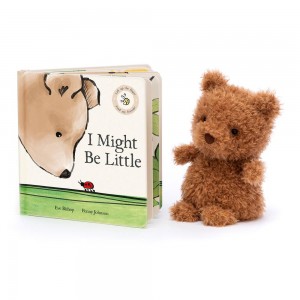 Baby & Books Jellycat I Might Be Little Book and Little Bear Marrom | México 8395MINQC