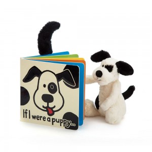 Baby & Books Jellycat If I Were A Puppy Book and Bashful Puppy Small Blancos | México 0286ONSAG