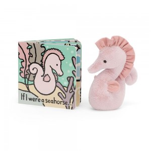 Baby & Books Jellycat If I Were A Seahorse Book and Sienna Seahorse Medium Rosas | México 6192ARGNY