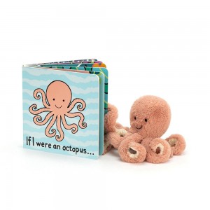 Baby & Books Jellycat If I Were An Octopus Book and Odell Octopus Tiny Naranjas | México 7403ASLOC