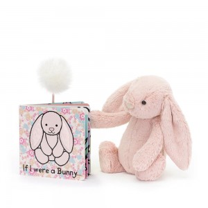 Baby & Books Jellycat If I Were a Bunny Book and Bashful Blush Bunny Medium Rosas | México 0296ERVTU