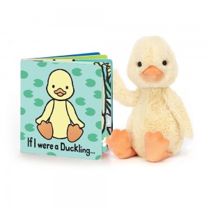 Baby & Books Jellycat If I were a Duckling Board Book and Bashful Duckling Medium Amarillos | México 4870MVUYR