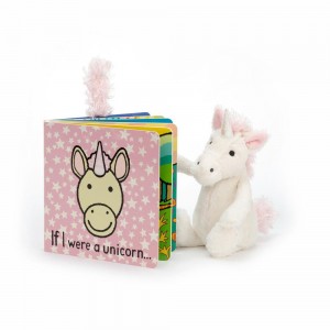 Baby & Books Jellycat If I were a Unicorn Book and Bashful Unicorn Small Blancos | México 8301LBFYX