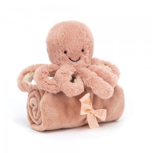 Baby & Books Jellycat Odell Octopus Soother 28cm x 18cm x 7cm Naranjas | México 6195WENJY