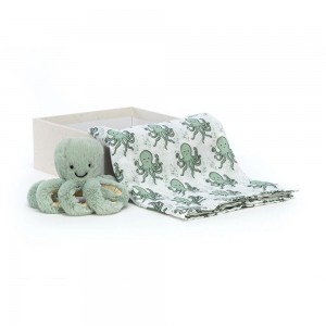 Baby & Books Jellycat Odyssey Octopus Gift Set 18cm x 18cm x 8cm Verdes | México 5109PWNYC