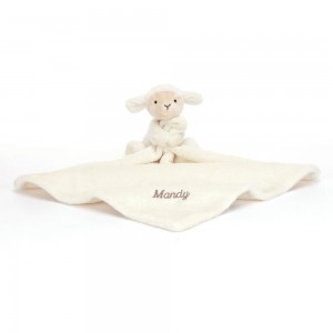 Baby & Books Jellycat Personalised Bashful Lamb Soother 15cm x 34cm x 34cm Blancos | México 6591VSKPN