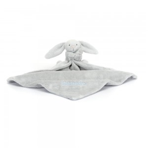 Baby & Books Jellycat Personalised Bashful Silver Bunny Soother 15cm x 34cm x 34cm Grises | México 2598SJGUV