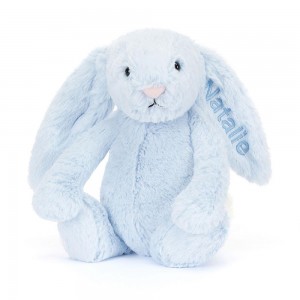 Baby & Books Jellycat Personalised Bashful Bunny Medium 31cm x 12cm x 9cm Azules | México 4536WUNMG
