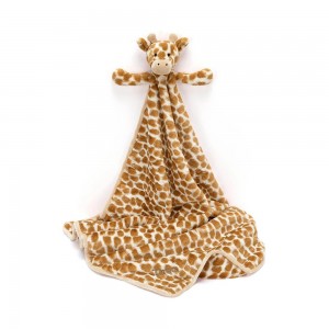 Baby & Books Jellycat Personalised Bashful Giraffe Blankie 56cm x 70cm x 9cm Naranjas | México 7921NGROT